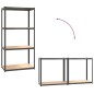 vidaXL Regale mit 4 Böden 4 Stk. Anthrazit Stahl & Holzwerkstoff vidaXL Regale mit 4 Böden 4 Stk. Anthrazit Stahl & Holzwerkstoff