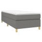 vidaXL Boxspringbett mit Matratze Dunkelgrau 90x190 cm Stoff vidaXL Boxspringbett mit Matratze Dunkelgrau 90x190 cm Stoff