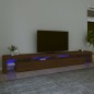 vidaXL TV-Schrank mit LED-Leuchten Braun Eichen-Optik 290x36,5x40 cm vidaXL TV-Schrank mit LED-Leuchten Braun Eichen-Optik 290x36,5x40 cm