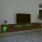 vidaXL TV-Schrank mit LED-Leuchten Braun Eichen-Optik 290x36,5x40 cm vidaXL TV-Schrank mit LED-Leuchten Braun Eichen-Optik 290x36,5x40 cm