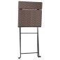 vidaXL Bistrostühle 4 Stk. Klappbar Braun Poly Rattan und Stahl vidaXL Bistrostühle 4 Stk. Klappbar Braun Poly Rattan und Stahl