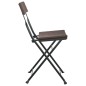 vidaXL Bistrostühle 4 Stk. Klappbar Braun Poly Rattan und Stahl vidaXL Bistrostühle 4 Stk. Klappbar Braun Poly Rattan und Stahl