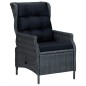 vidaXL 5-tlg. Garten-Essgruppe Dunkelgrau Poly Rattan vidaXL 5-tlg. Garten-Essgruppe Dunkelgrau Poly Rattan