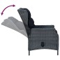 vidaXL 5-tlg. Garten-Essgruppe Dunkelgrau Poly Rattan vidaXL 5-tlg. Garten-Essgruppe Dunkelgrau Poly Rattan