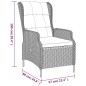 vidaXL 5-tlg. Garten-Essgruppe Dunkelgrau Poly Rattan vidaXL 5-tlg. Garten-Essgruppe Dunkelgrau Poly Rattan