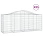 vidaXL Gabionen mit Hochbogen 25 Stk. 200x50x80/100cm Verzinktes Eisen vidaXL Gabionen mit Hochbogen 25 Stk. 200x50x80/100cm Verzinktes Eisen