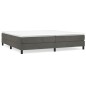 vidaXL Boxspringbett mit Matratze Dunkelgrau 200x200 cm Samt vidaXL Boxspringbett mit Matratze Dunkelgrau 200x200 cm Samt