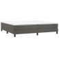 vidaXL Boxspringbett mit Matratze Dunkelgrau 200x200 cm Samt vidaXL Boxspringbett mit Matratze Dunkelgrau 200x200 cm Samt