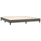 vidaXL Boxspringbett mit Matratze Dunkelgrau 200x200 cm Samt vidaXL Boxspringbett mit Matratze Dunkelgrau 200x200 cm Samt