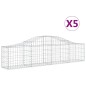 vidaXL Gabionen mit Hochbogen 5 Stk. 200x30x40/60 cm Verzinktes Eisen vidaXL Gabionen mit Hochbogen 5 Stk. 200x30x40/60 cm Verzinktes Eisen