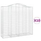 vidaXL Gabionen mit Hochbogen 10Stk. 200x50x180/200cm Verzinktes Eisen vidaXL Gabionen mit Hochbogen 10Stk. 200x50x180/200cm Verzinktes Eisen