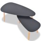 vidaXL Beistelltisch Set 2 Stk. Kiefernholz Massiv Schwarz vidaXL Beistelltisch Set 2 Stk. Kiefernholz Massiv Schwarz