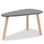 vidaXL Beistelltisch Set 2 Stk. Kiefernholz Massiv Schwarz vidaXL Beistelltisch Set 2 Stk. Kiefernholz Massiv Schwarz
