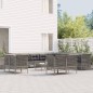 vidaXL 13-tlg. Garten-Lounge-Set mit Kissen Grau Poly Rattan vidaXL 13-tlg. Garten-Lounge-Set mit Kissen Grau Poly Rattan