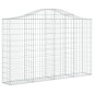 vidaXL Gabionen mit Hochbogen 4 Stk. 200x30x120/140cm Verzinktes Eisen vidaXL Gabionen mit Hochbogen 4 Stk. 200x30x120/140cm Verzinktes Eisen
