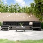 vidaXL 8-tlg. Garten-Lounge-Set mit Kissen Grau Massivholz vidaXL 8-tlg. Garten-Lounge-Set mit Kissen Grau Massivholz
