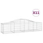 vidaXL Gabionen mit Hochbogen 11 Stk. 200x50x40/60 cm Verzinktes Eisen vidaXL Gabionen mit Hochbogen 11 Stk. 200x50x40/60 cm Verzinktes Eisen