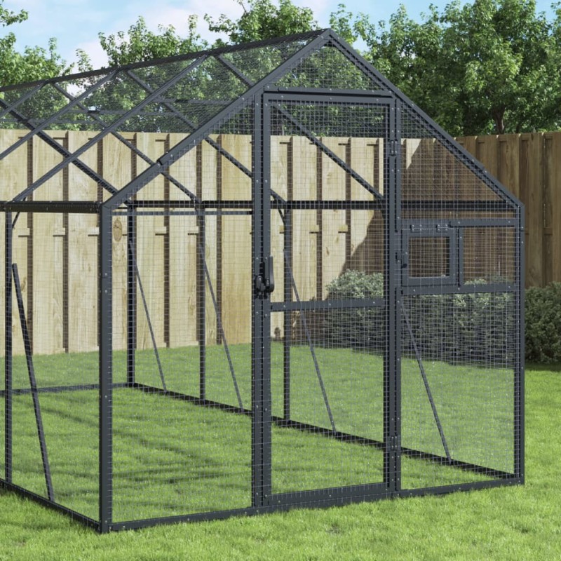 vidaXL Voliere Anthrazit 1,79x6x1,85 m Aluminium vidaXL Voliere Anthrazit 1,79x6x1,85 m Aluminium
