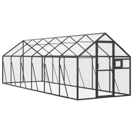 vidaXL Voliere Anthrazit 1,79x6x1,85 m Aluminium