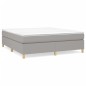 vidaXL Boxspringbett mit Matratze Hellgrau 160x200 cm Stoff vidaXL Boxspringbett mit Matratze Hellgrau 160x200 cm Stoff