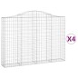 vidaXL Gabionen mit Hochbogen 4 Stk. 200x30x140/160cm Verzinktes Eisen vidaXL Gabionen mit Hochbogen 4 Stk. 200x30x140/160cm Verzinktes Eisen