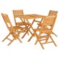 vidaXL 5-tlg. Garten-Essgruppe Massivholz Teak vidaXL 5-tlg. Garten-Essgruppe Massivholz Teak