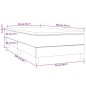 vidaXL Boxspringbett mit Matratze Hellgrau 90x200 cm Stoff vidaXL Boxspringbett mit Matratze Hellgrau 90x200 cm Stoff