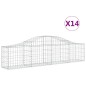 vidaXL Gabionen mit Hochbogen 14 Stk. 200x30x40/60 cm Verzinktes Eisen vidaXL Gabionen mit Hochbogen 14 Stk. 200x30x40/60 cm Verzinktes Eisen