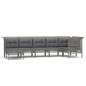 vidaXL 7-tlg. Garten-Lounge-Set mit Kissen Grau Poly Rattan vidaXL 7-tlg. Garten-Lounge-Set mit Kissen Grau Poly Rattan