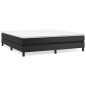 vidaXL Boxspringbett mit Matratze Schwarz 160x200 cm Kunstleder vidaXL Boxspringbett mit Matratze Schwarz 160x200 cm Kunstleder
