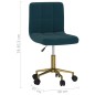 Esszimmerstühle 2 Stk. Drehbar Blau Samt Esszimmerstühle 2 Stk. Drehbar Blau Samt