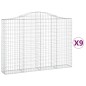 vidaXL Gabionen mit Hochbogen 9 Stk. 200x30x140/160cm Verzinktes Eisen vidaXL Gabionen mit Hochbogen 9 Stk. 200x30x140/160cm Verzinktes Eisen