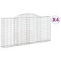 vidaXL Gabionen mit Hochbogen 4 Stk. 300x30x140/160cm Verzinktes Eisen vidaXL Gabionen mit Hochbogen 4 Stk. 300x30x140/160cm Verzinktes Eisen