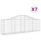 vidaXL Gabionen mit Hochbogen 7 Stk. 200x30x60/80 cm Verzinktes Eisen vidaXL Gabionen mit Hochbogen 7 Stk. 200x30x60/80 cm Verzinktes Eisen