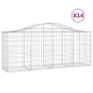 vidaXL Gabionen mit Hochbogen 14 Stk. 200x50x80/100cm Verzinktes Eisen vidaXL Gabionen mit Hochbogen 14 Stk. 200x50x80/100cm Verzinktes Eisen