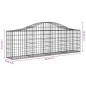 vidaXL Gabionen mit Hochbogen 11 Stk. 200x30x60/80 cm Verzinktes Eisen vidaXL Gabionen mit Hochbogen 11 Stk. 200x30x60/80 cm Verzinktes Eisen
