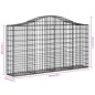 vidaXL Gabionen mit Hochbogen 12Stk. 200x30x100/120cm Verzinktes Eisen vidaXL Gabionen mit Hochbogen 12Stk. 200x30x100/120cm Verzinktes Eisen