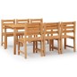 vidaXL 7-tlg. Garten-Essgruppe Massivholz Teak vidaXL 7-tlg. Garten-Essgruppe Massivholz Teak