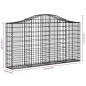 vidaXL Gabionen mit Hochbogen 9 Stk. 200x30x100/120cm Verzinktes Eisen vidaXL Gabionen mit Hochbogen 9 Stk. 200x30x100/120cm Verzinktes Eisen