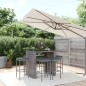 vidaXL 7-tlg. Gartenbar-Set mit Kissen Grau Poly Rattan vidaXL 7-tlg. Gartenbar-Set mit Kissen Grau Poly Rattan