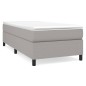 vidaXL Boxspringbett mit Matratze Hellgrau 90x190 cm Stoff vidaXL Boxspringbett mit Matratze Hellgrau 90x190 cm Stoff