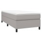 vidaXL Boxspringbett mit Matratze Hellgrau 90x190 cm Stoff vidaXL Boxspringbett mit Matratze Hellgrau 90x190 cm Stoff