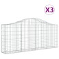 vidaXL Gabionen mit Hochbogen 3 Stk. 200x30x80/100 cm Verzinktes Eisen vidaXL Gabionen mit Hochbogen 3 Stk. 200x30x80/100 cm Verzinktes Eisen