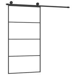 vidaXL Schiebetür mit Beschlag 102,5x205 cm ESG-Glas & Aluminium