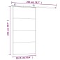 vidaXL Schiebetür mit Beschlag 102,5x205 cm ESG-Glas & Aluminium vidaXL Schiebetür mit Beschlag 102,5x205 cm ESG-Glas & Aluminium