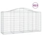vidaXL Gabionen mit Hochbogen 13 Stk 200x50x100/120cm Verzinktes Eisen vidaXL Gabionen mit Hochbogen 13 Stk 200x50x100/120cm Verzinktes Eisen