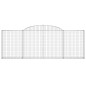 vidaXL Gabionen mit Hochbogen 13 Stk 300x30x100/120cm Verzinktes Eisen vidaXL Gabionen mit Hochbogen 13 Stk 300x30x100/120cm Verzinktes Eisen