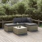 vidaXL 5-tlg. Garten-Lounge-Set mit Kissen Grau Poly Rattan vidaXL 5-tlg. Garten-Lounge-Set mit Kissen Grau Poly Rattan