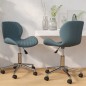 Esszimmerstühle 2 Stk. Drehbar Blau Samt Esszimmerstühle 2 Stk. Drehbar Blau Samt