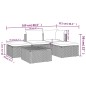 vidaXL 5-tlg. Garten-Lounge-Set mit Kissen Grau Poly Rattan vidaXL 5-tlg. Garten-Lounge-Set mit Kissen Grau Poly Rattan